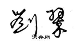 曾庆福刘翠草书个性签名怎么写