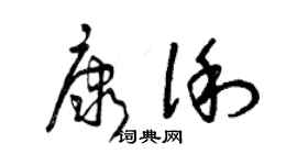 曾庆福康俐草书个性签名怎么写