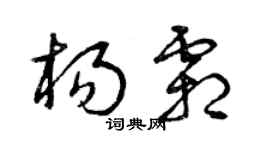 曾庆福杨霜草书个性签名怎么写
