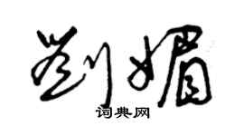 曾庆福刘媚草书个性签名怎么写