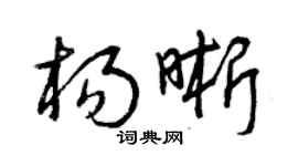 曾庆福杨晰草书个性签名怎么写