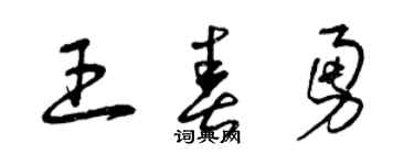 曾庆福王春勇草书个性签名怎么写