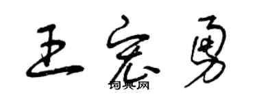 曾庆福王宏勇草书个性签名怎么写