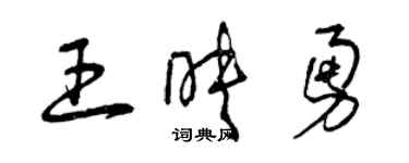 曾庆福王映勇草书个性签名怎么写