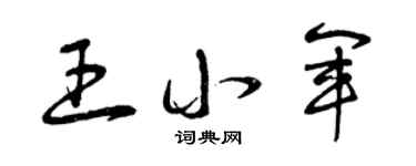 曾庆福王小军草书个性签名怎么写