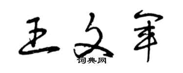 曾庆福王文军草书个性签名怎么写