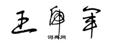 曾庆福王虎军草书个性签名怎么写