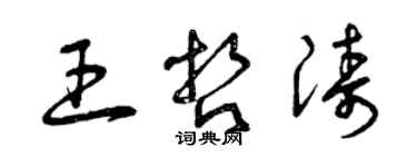 曾庆福王哲涛草书个性签名怎么写