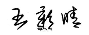 朱锡荣王彰晴草书个性签名怎么写