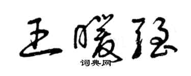 曾庆福王暖强草书个性签名怎么写