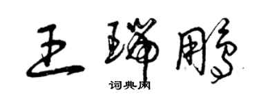 曾庆福王瑞鹏草书个性签名怎么写