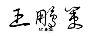 曾庆福王鹏策草书个性签名怎么写