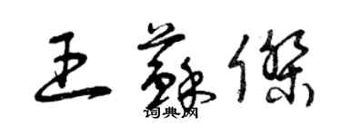 曾庆福王苏杰草书个性签名怎么写