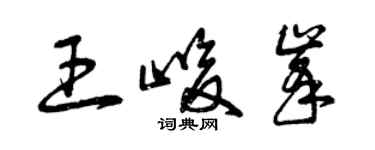 曾庆福王峻峰草书个性签名怎么写