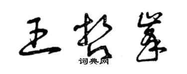 曾庆福王哲峰草书个性签名怎么写