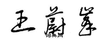 曾庆福王蔚峰草书个性签名怎么写