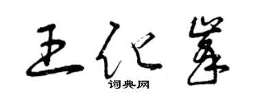 曾庆福王化峰草书个性签名怎么写