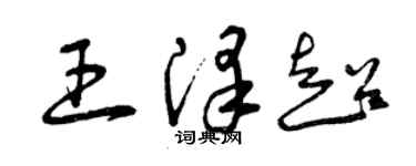 曾庆福王泽超草书个性签名怎么写