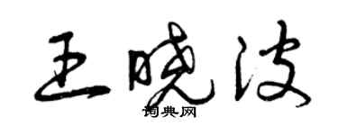 曾庆福王晓波草书个性签名怎么写