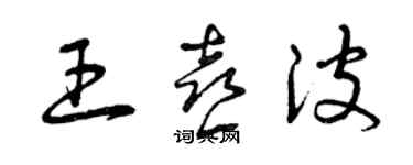 曾庆福王喜波草书个性签名怎么写