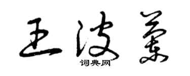 曾庆福王波兰草书个性签名怎么写