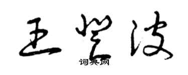 曾庆福王登波草书个性签名怎么写