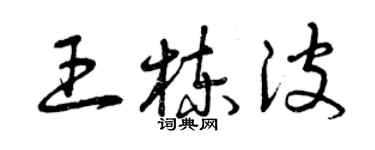 曾庆福王栋波草书个性签名怎么写