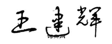 曾庆福王建辉草书个性签名怎么写