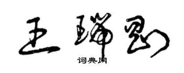 曾庆福王瑞刚草书个性签名怎么写