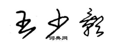 朱锡荣王少影草书个性签名怎么写