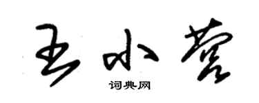 朱锡荣王小营草书个性签名怎么写