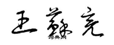 曾庆福王苏亮草书个性签名怎么写