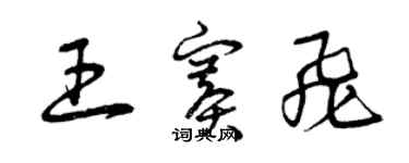 曾庆福王赛飞草书个性签名怎么写