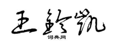 曾庆福王铃凯草书个性签名怎么写