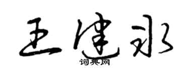 曾庆福王健冰草书个性签名怎么写