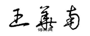 曾庆福王华南草书个性签名怎么写