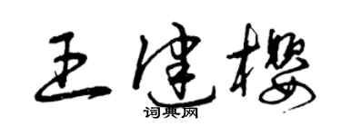 曾庆福王健樱草书个性签名怎么写