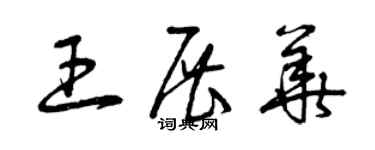 曾庆福王展华草书个性签名怎么写