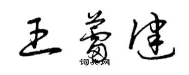 曾庆福王蕾健草书个性签名怎么写