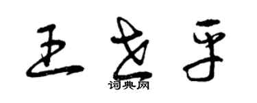 曾庆福王世平草书个性签名怎么写