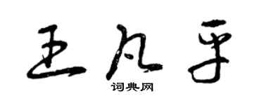 曾庆福王凡平草书个性签名怎么写