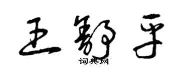 曾庆福王舒平草书个性签名怎么写