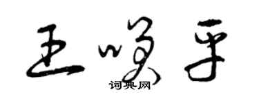 曾庆福王笑平草书个性签名怎么写