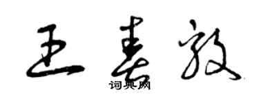 曾庆福王春毅草书个性签名怎么写