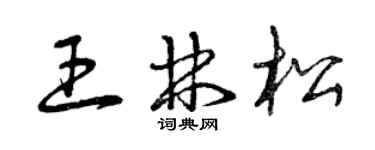 曾庆福王林松草书个性签名怎么写