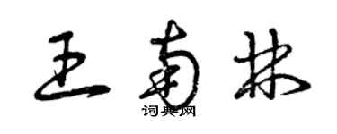 曾庆福王南林草书个性签名怎么写