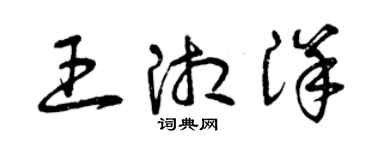 曾庆福王湘洋草书个性签名怎么写
