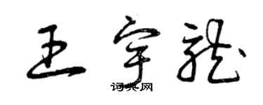 曾庆福王宇龙草书个性签名怎么写