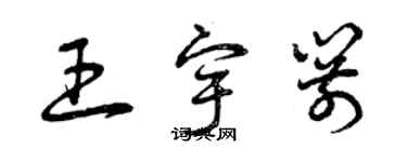 曾庆福王宇箭草书个性签名怎么写