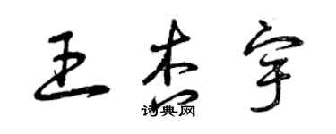 曾庆福王杏宇草书个性签名怎么写